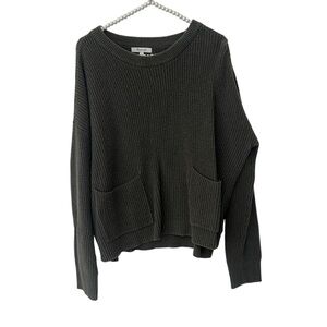Madewell Olive Green FLAWED Cozy Long Sleeve Sweater Women’s Size Large